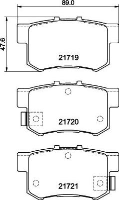 Mintex MDB81564 - Kit pastiglie freno, Freno a disco autozon.pro