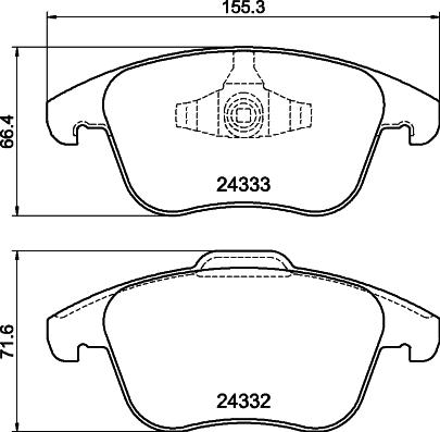 Mintex MDB83485 - Kit pastiglie freno, Freno a disco autozon.pro