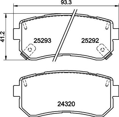 Mintex MDB83232 - Kit pastiglie freno, Freno a disco autozon.pro