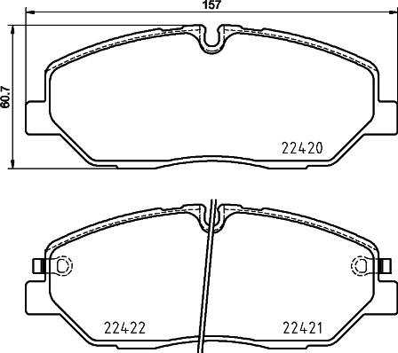 Akebono AN-931K - Kit pastiglie freno, Freno a disco autozon.pro