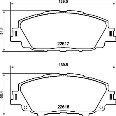 Mintex MDB3456 - Kit pastiglie freno, Freno a disco autozon.pro