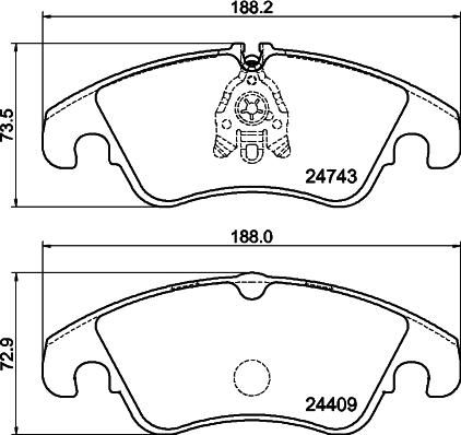 Mintex MDB3041 - Kit pastiglie freno, Freno a disco autozon.pro