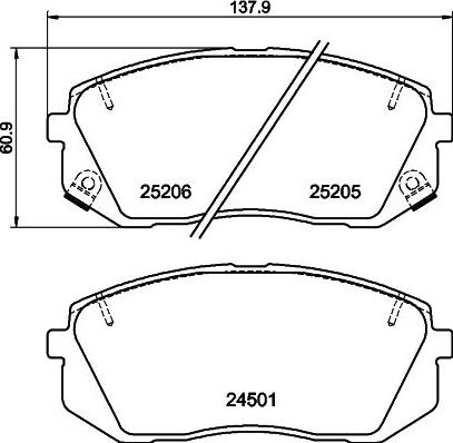 Mintex MDB3166 - Kit pastiglie freno, Freno a disco autozon.pro