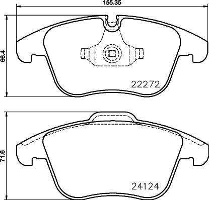 Mintex MDB3835 - Kit pastiglie freno, Freno a disco autozon.pro