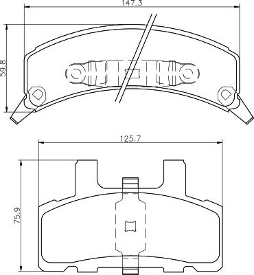 Mintex MDB2412 - Kit pastiglie freno, Freno a disco autozon.pro