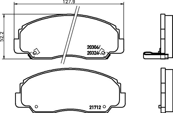 Mintex MDB2471 - Kit pastiglie freno, Freno a disco autozon.pro