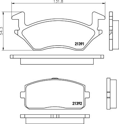 Mintex MDB2473 - Kit pastiglie freno, Freno a disco autozon.pro