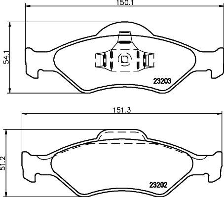 Mintex MDB2060 - Kit pastiglie freno, Freno a disco autozon.pro