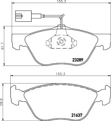 Mintex MDB2068 - Kit pastiglie freno, Freno a disco autozon.pro