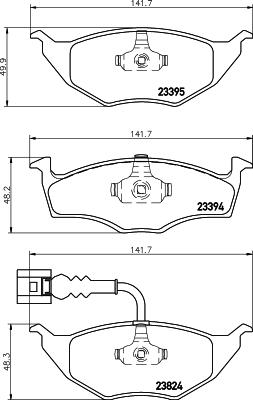 Mintex MDB2146 - Kit pastiglie freno, Freno a disco autozon.pro