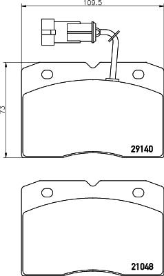 Mintex MDB2156 - Kit pastiglie freno, Freno a disco autozon.pro