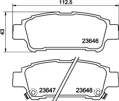 Mintex MDB2115 - Kit pastiglie freno, Freno a disco autozon.pro