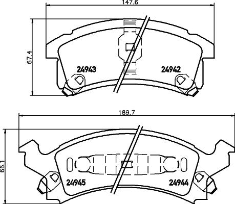 Mintex MDB2398 - Kit pastiglie freno, Freno a disco autozon.pro