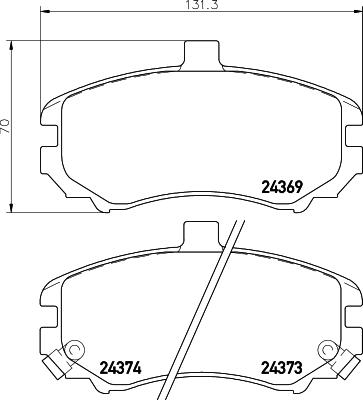 Mintex MDB2721 - Kit pastiglie freno, Freno a disco autozon.pro