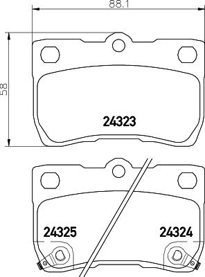 Mintex MDB2728 - Kit pastiglie freno, Freno a disco autozon.pro