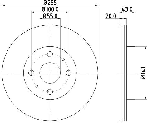 Mintex MDC1394 - Discofreno autozon.pro