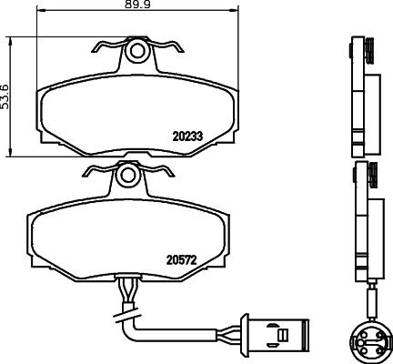 Mintex MGB412 - Kit pastiglie freno, Freno a disco autozon.pro