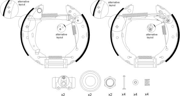 Mintex MSP205 - Kit ganasce freno autozon.pro