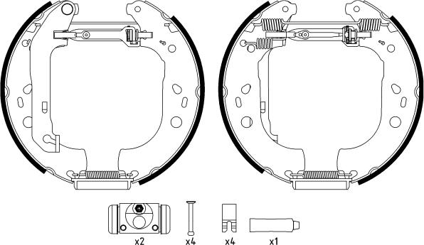 Mintex MSP287 - Kit ganasce freno autozon.pro