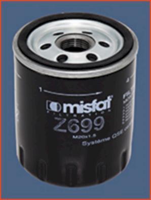 MISFAT Z699 - Filtro olio autozon.pro