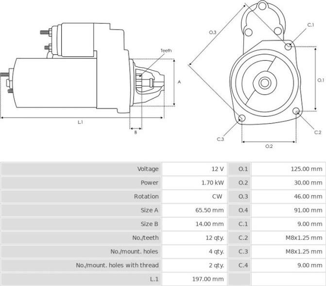 Mitsubishi M0T22473 - Motorino d'avviamento autozon.pro