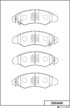 MK Kashiyama D9046M - Kit pastiglie freno, Freno a disco autozon.pro