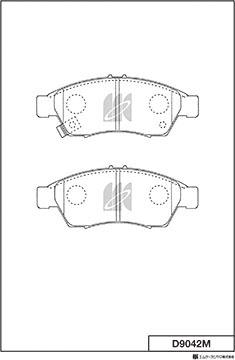 MK Kashiyama D9042M - Kit pastiglie freno, Freno a disco autozon.pro
