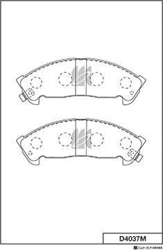 MK Kashiyama D4037M - Kit pastiglie freno, Freno a disco autozon.pro
