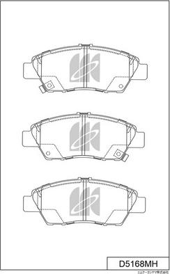 MK Kashiyama D5168MH - Kit pastiglie freno, Freno a disco autozon.pro