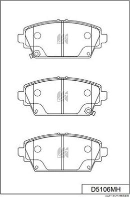 MK Kashiyama D5106MH - Kit pastiglie freno, Freno a disco autozon.pro