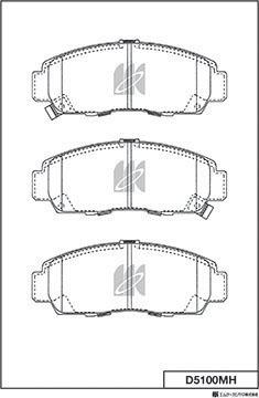 MK Kashiyama D5100MH - Kit pastiglie freno, Freno a disco autozon.pro