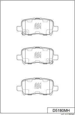 MK Kashiyama D5180MH - Kit pastiglie freno, Freno a disco autozon.pro