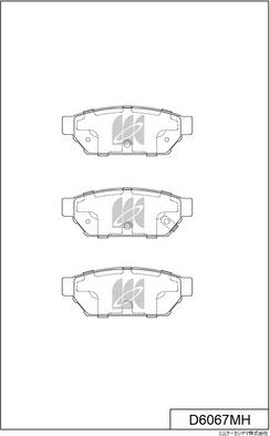 MK Kashiyama D6067MH - Kit pastiglie freno, Freno a disco autozon.pro