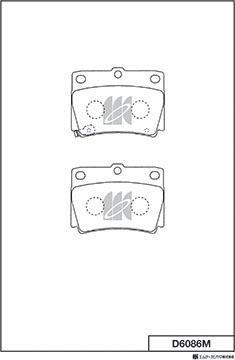 MK Kashiyama D6086M - Kit pastiglie freno, Freno a disco autozon.pro