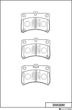 MK Kashiyama D0038M - Kit pastiglie freno, Freno a disco autozon.pro