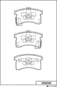 MK Kashiyama D0023M - Kit pastiglie freno, Freno a disco autozon.pro