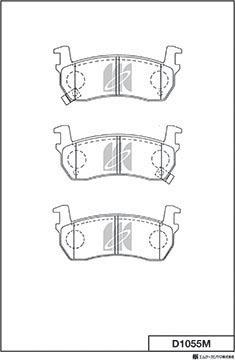 MK Kashiyama D1055M - Kit pastiglie freno, Freno a disco autozon.pro