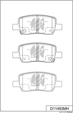 MK Kashiyama D11493MH - Kit pastiglie freno, Freno a disco autozon.pro