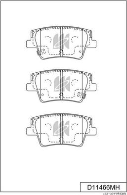 MK Kashiyama D11466MH - Kit pastiglie freno, Freno a disco autozon.pro