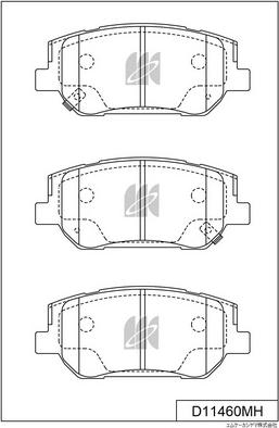 MK Kashiyama D11460MH - Kit pastiglie freno, Freno a disco autozon.pro
