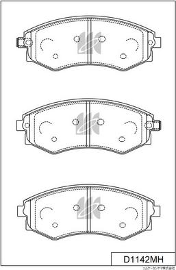 MK Kashiyama D1142MH - Kit pastiglie freno, Freno a disco autozon.pro
