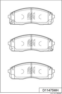 MK Kashiyama D11475MH - Kit pastiglie freno, Freno a disco autozon.pro