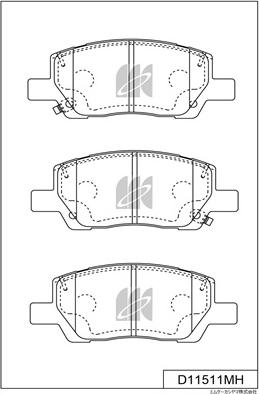 MK Kashiyama D11511MH - Kit pastiglie freno, Freno a disco autozon.pro