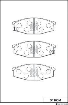 MK Kashiyama D1163M - Kit pastiglie freno, Freno a disco autozon.pro