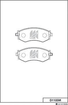 MK Kashiyama D1105M - Kit pastiglie freno, Freno a disco autozon.pro