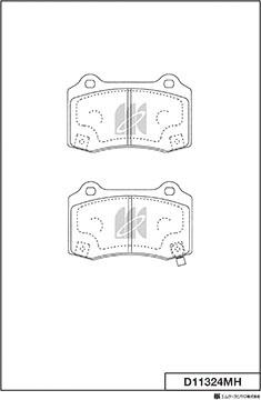 MK Kashiyama D11324MH - Kit pastiglie freno, Freno a disco autozon.pro