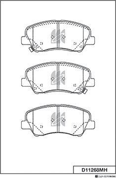MK Kashiyama D11268MH - Kit pastiglie freno, Freno a disco autozon.pro