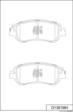 MK Kashiyama D1361MH - Kit pastiglie freno, Freno a disco autozon.pro