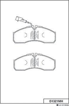 MK Kashiyama D1321MH - Kit pastiglie freno, Freno a disco autozon.pro