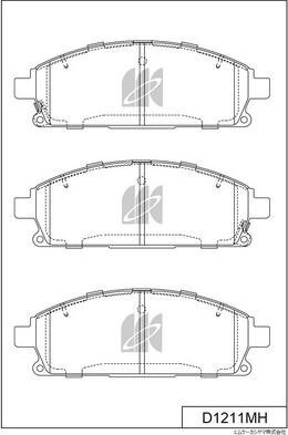 MK Kashiyama D1211MH - Kit pastiglie freno, Freno a disco autozon.pro